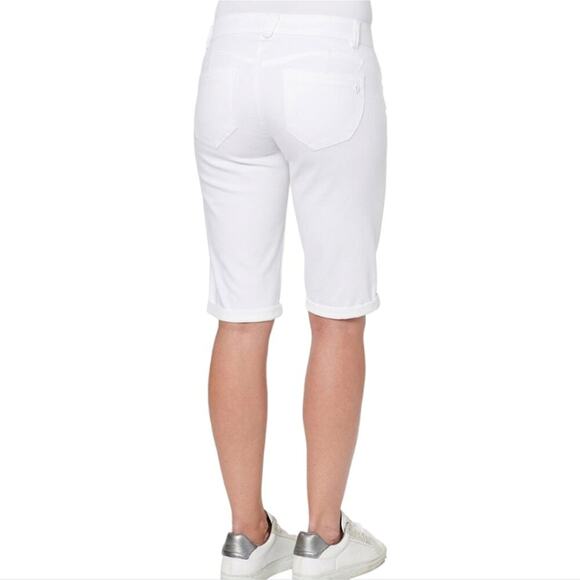 Democracy Ab"solution® White Stretch‎ Bermuda Shorts Plus Size 22W - Picture 2 of 7